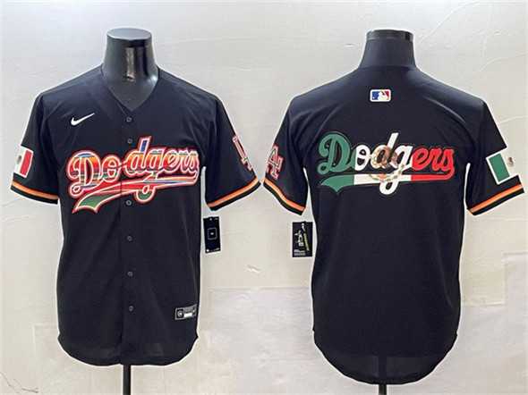 Men%27s Los Angeles Dodgers Team Big Logo Black Mexico Limited Stitched Jersey->los angeles dodgers->MLB Jersey